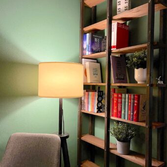 Bookshelf 2/9 238x96cm Coal